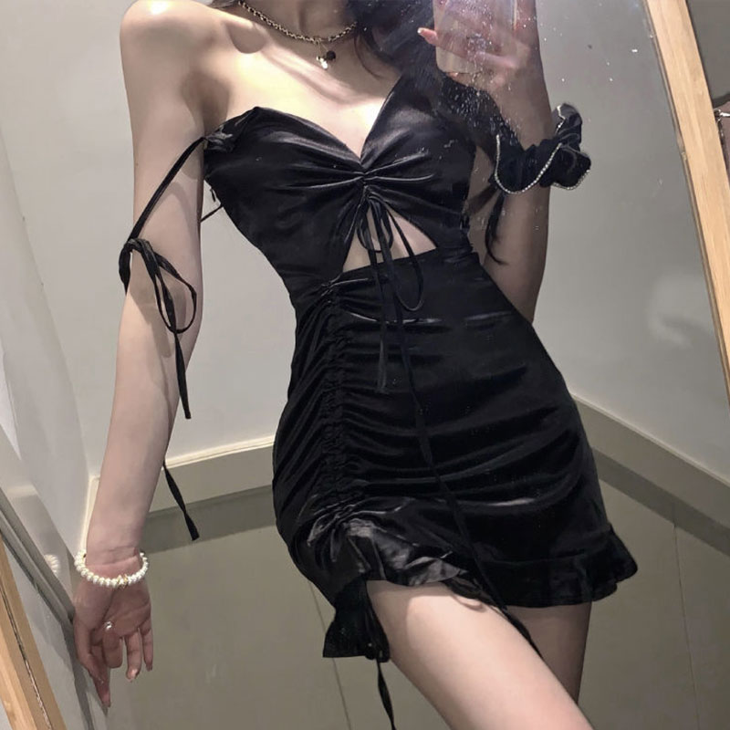 Formal Wear For Women Xl - Robe de Soirée en Satin Noir