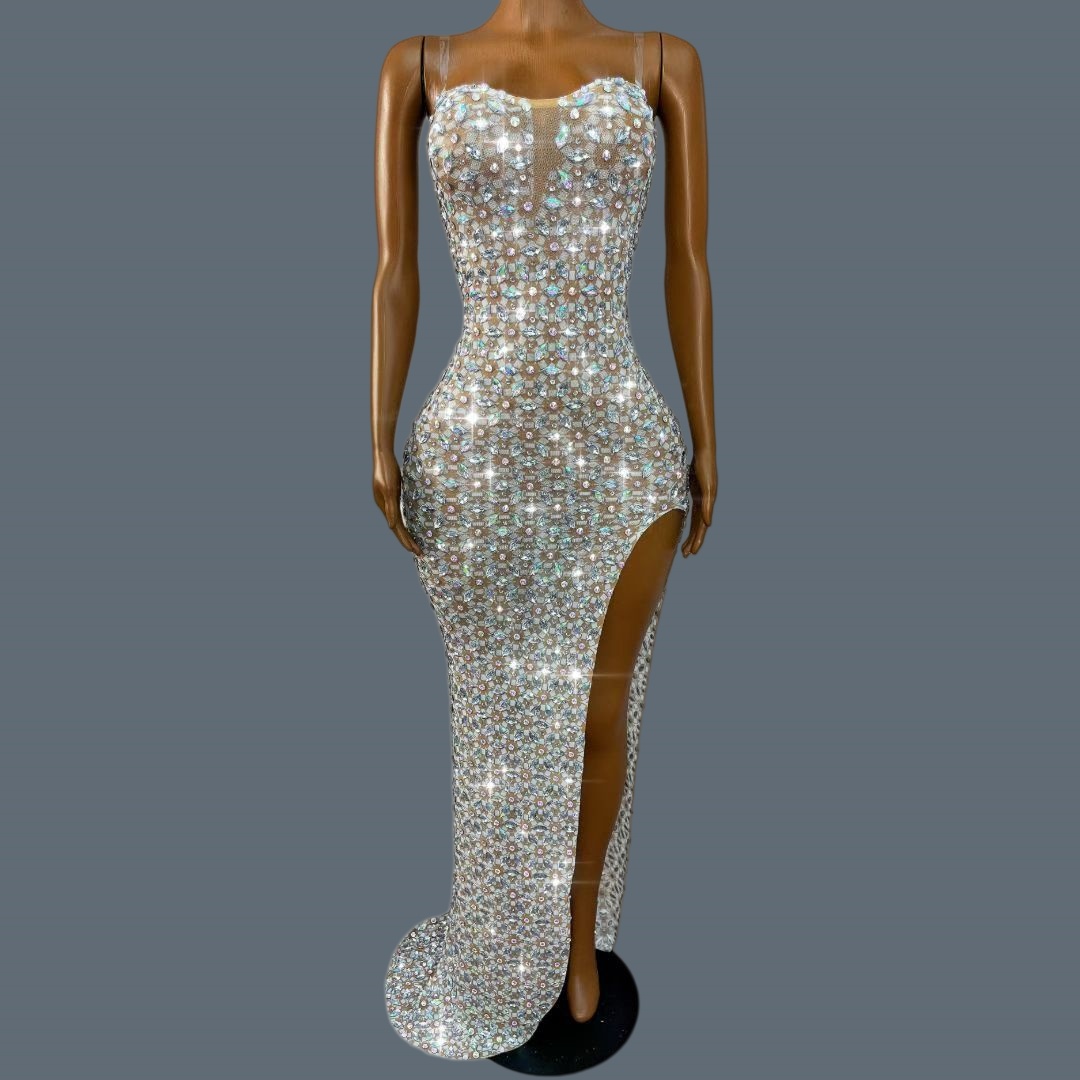 Women Formal Wear Photoshoot - Robe longue moulante formelle sans bretelles