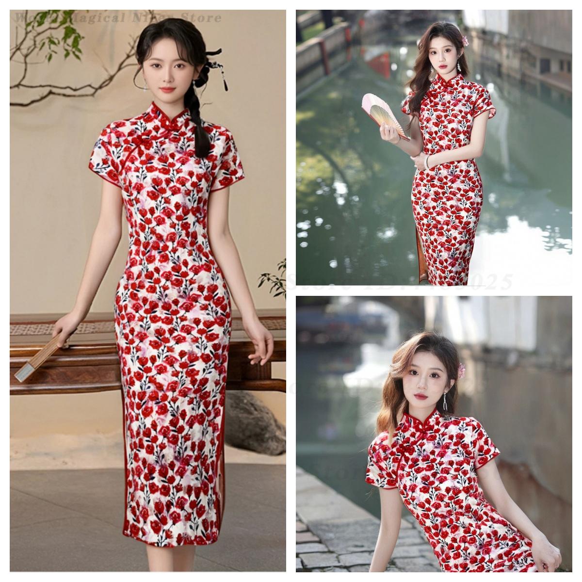 Young Women'S Formal Wear - Nouvelle Robe Courte Rouge d'Été Style