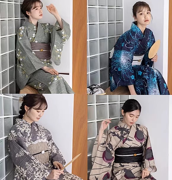 Women Formal Wear Photoshoot - Kimono / Yukata japonais pour femme,