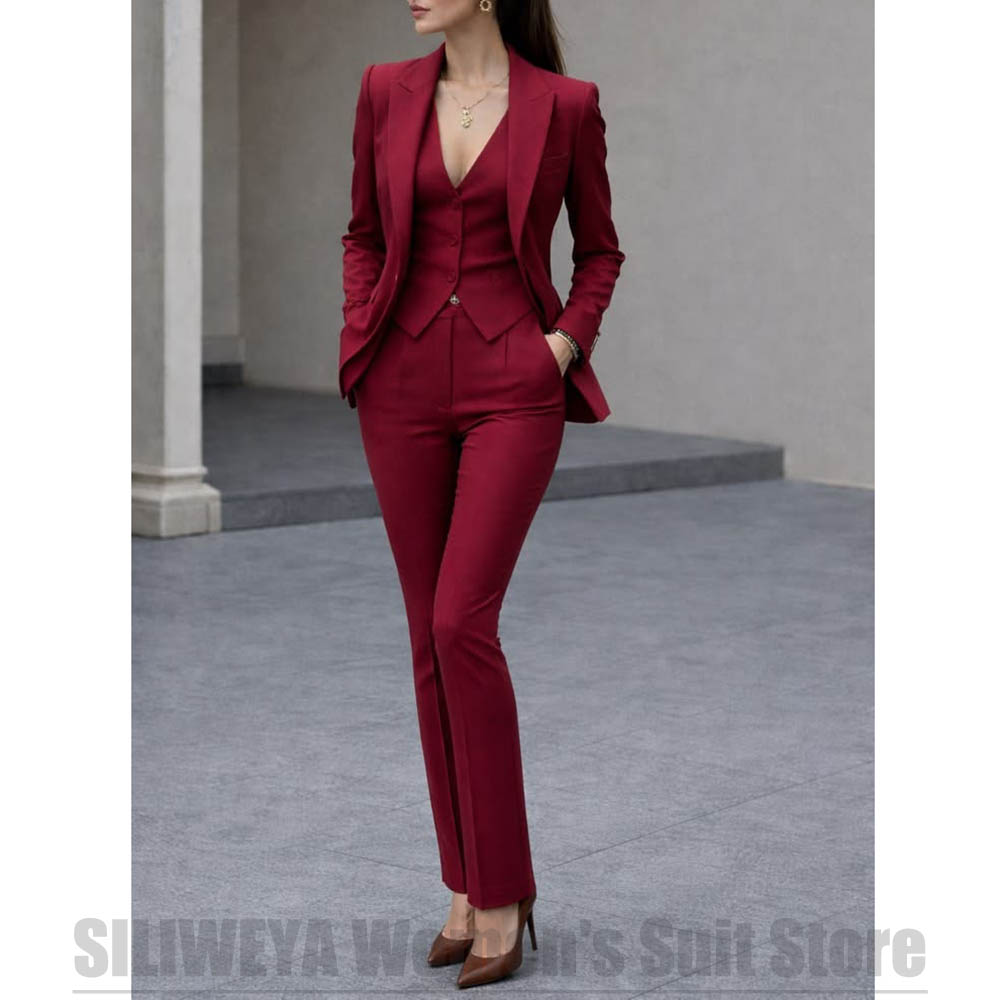Women Formal Wear For Party - Ensemble de costume 3 pièces pour