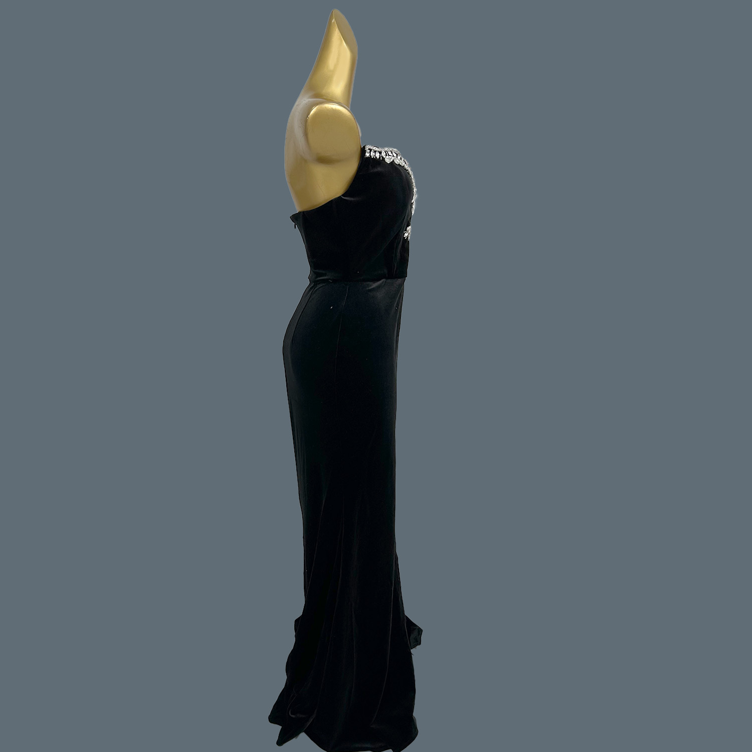 Robe longue en velours noir, r - Women Formal Wear Photoshoot avis et prix