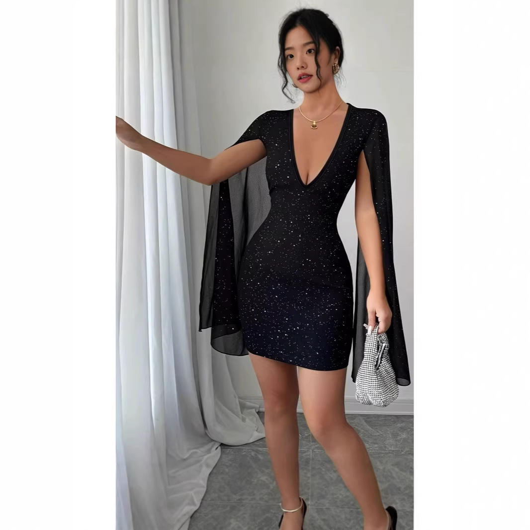 Robe midi moulante à col en V  - Formal Wear Women Us avis et prix