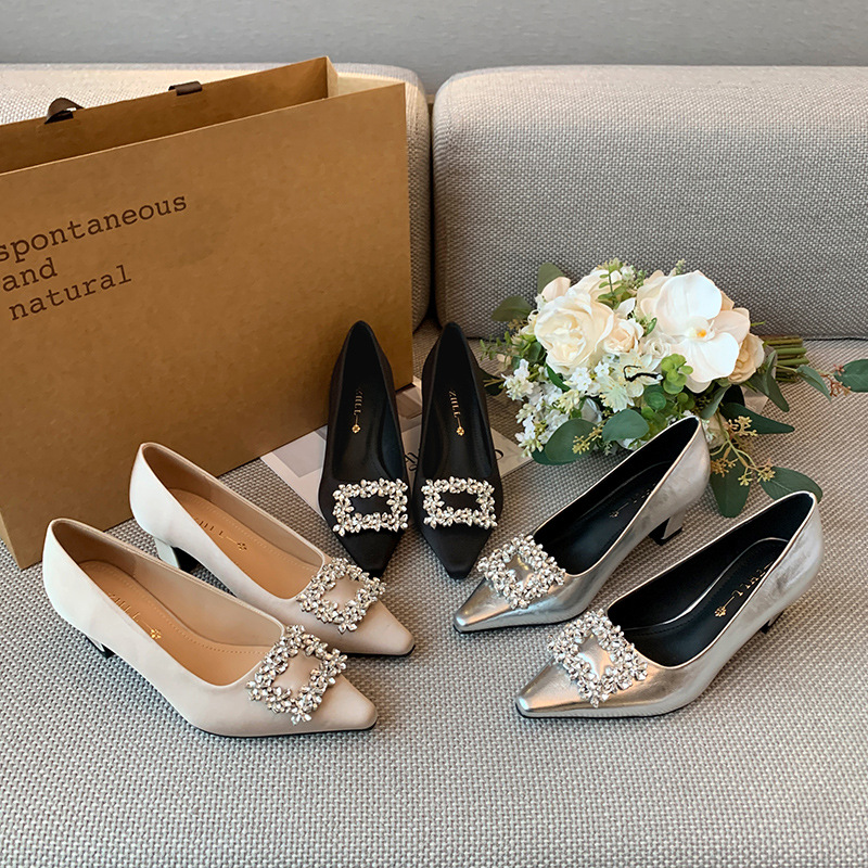Escarpins noirs en satin à bou - Women Formal Wear Heels avis et prix